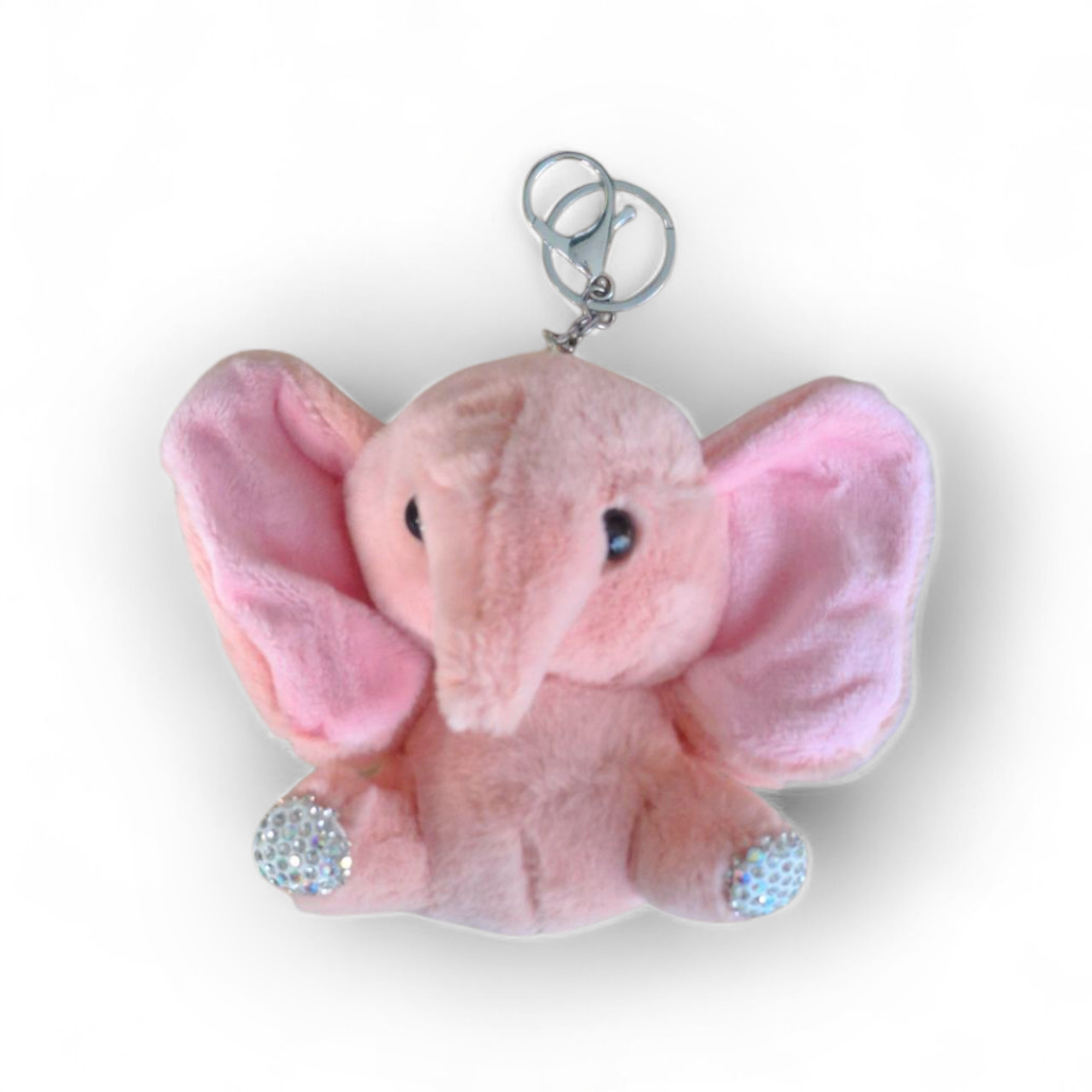 Плюшено розово слонче с камъчета – ключодържател – Слонче на любовта I Дамски ключодържатели Плюшено розово слонче с камъчета – ключодържател – Слонче на любовта , Онлайн магазин за ключодържатели