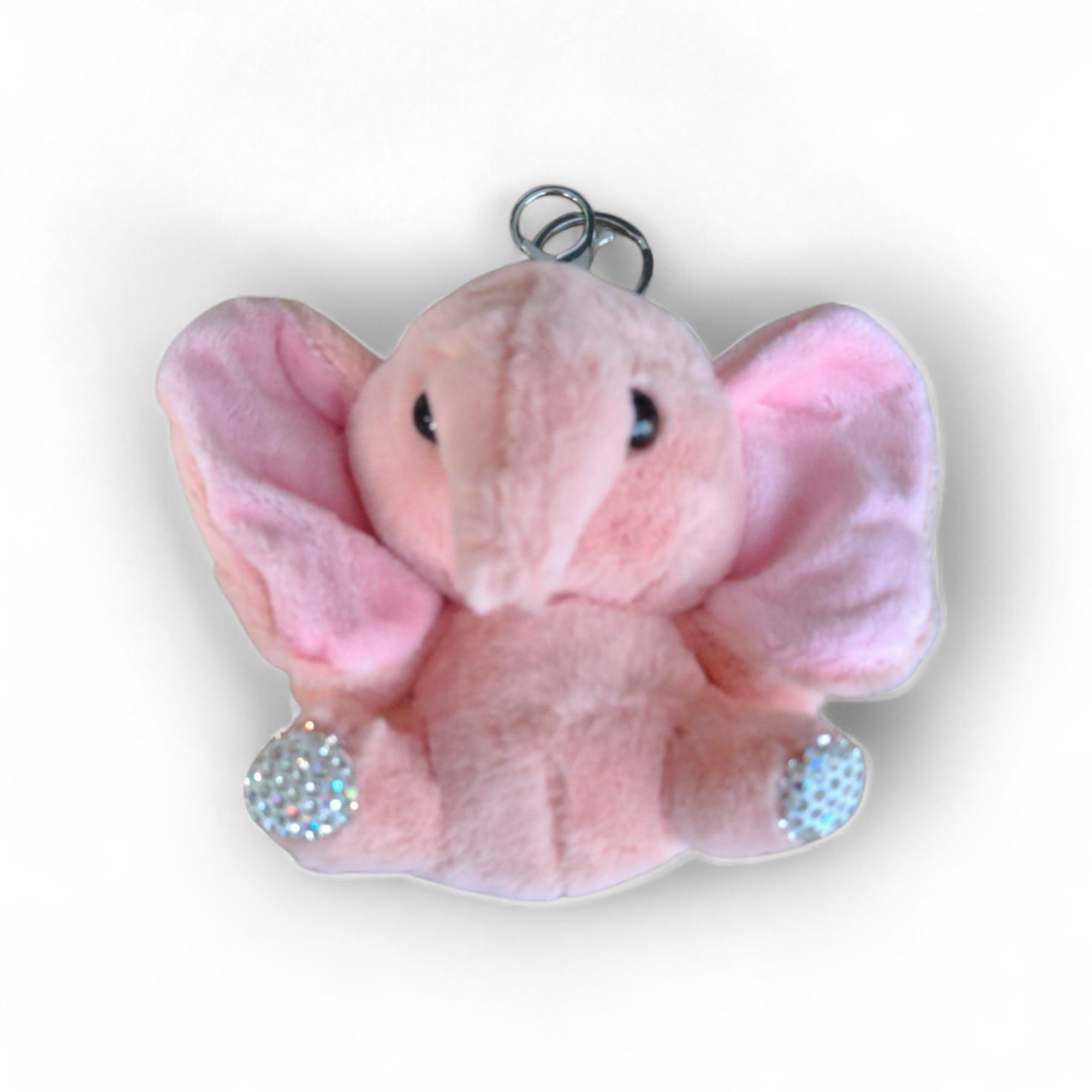 Плюшено розово слонче с камъчета – ключодържател – Слонче на любовта I Дамски ключодържатели Плюшено розово слонче с камъчета – ключодържател – Слонче на любовта , Онлайн магазин за ключодържатели