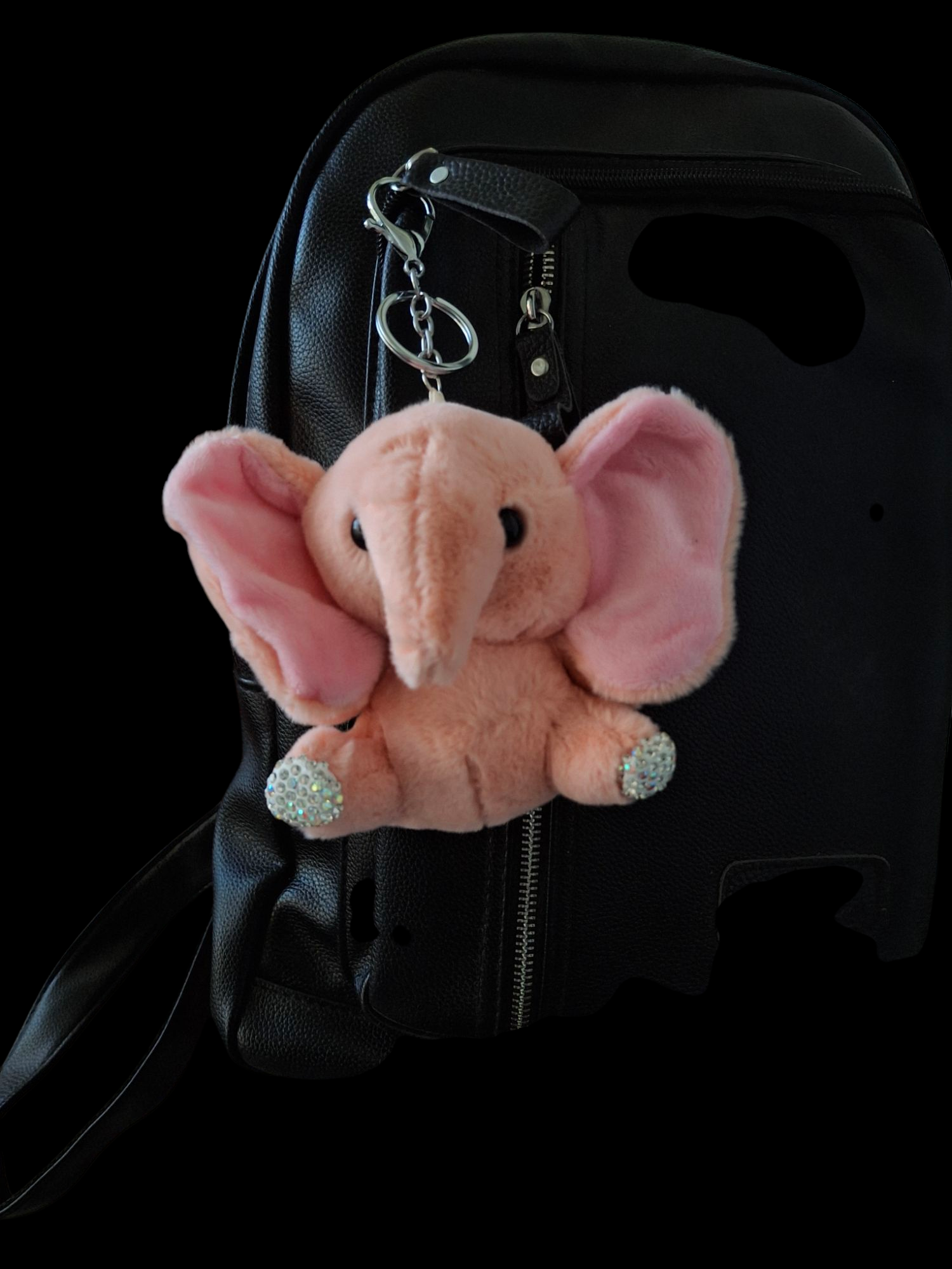 Плюшено розово слонче с камъчета – ключодържател – Слонче на любовта I Дамски ключодържатели Плюшено розово слонче с камъчета – ключодържател – Слонче на любовта , Онлайн магазин за ключодържатели